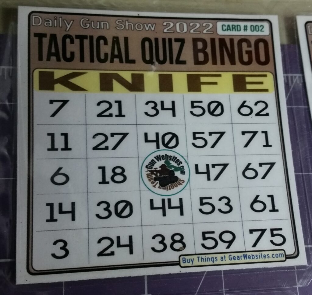 Tactical Bingo 2022 Tactical Quiz